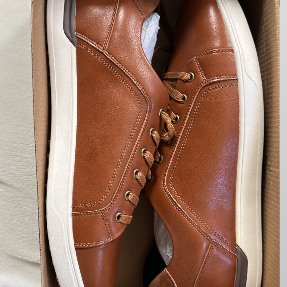 Men's Brown Leather Sneakers